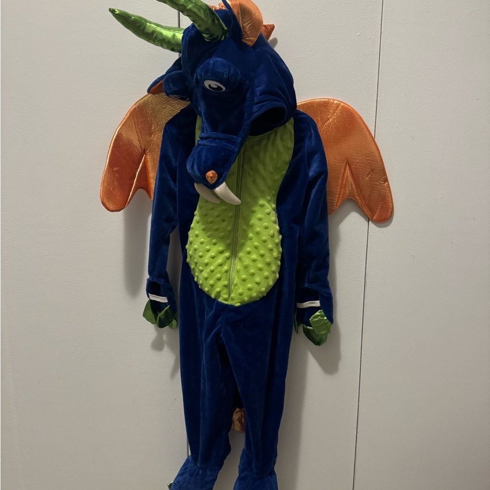 Mystical Blue and Green Dragon Costume for Kids